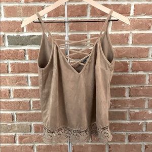 Suede-texture Tank Top
